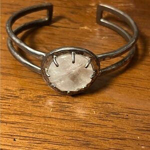 Beautiful quartz crystal gemstone Bracelet Silvertone - Lucky Brand